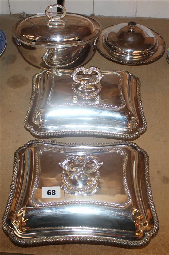 Group of plated wares